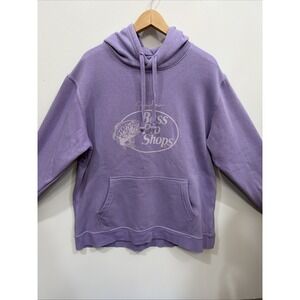 Bass Pro Hoodie Sweatshirt Unisex Size Large Light Purple/ Lilac